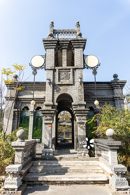 河南商丘虞城大虞春秋文化园民国建筑和西方建筑图片素材