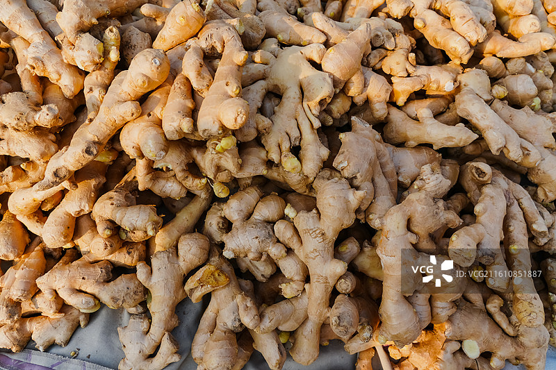 大姜  山东省青岛市李村大集图片素材