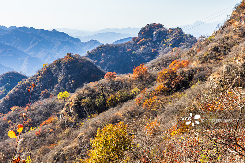 保定唐县鹤峪口栈道附近风光图片素材