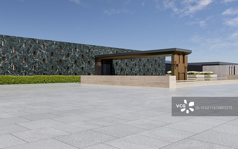 现代别墅_豪华酒店_商务会所_庭院_停车道图片素材