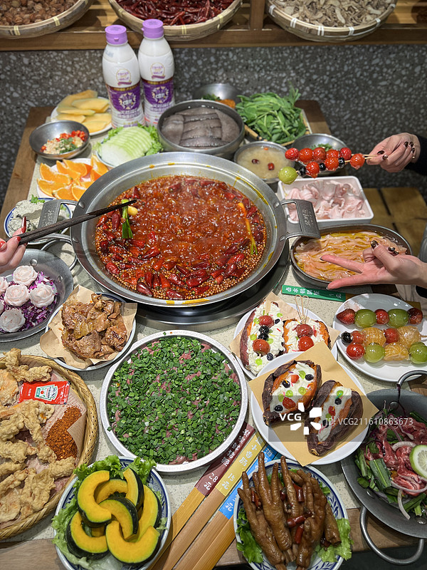 成都美食麻辣火锅图片素材