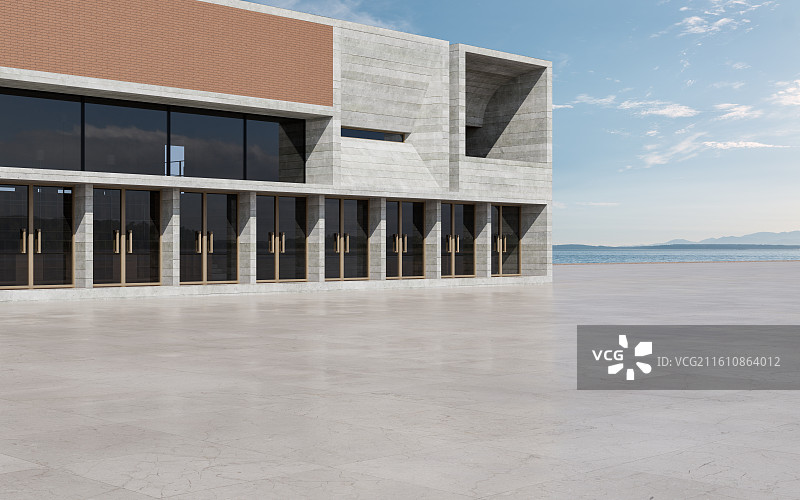 大理石广场_极简主义_混凝土建筑图片素材