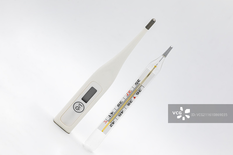 温度计，水银温度计，电子温度计，量体温，发烧感冒，水银，汞图片素材