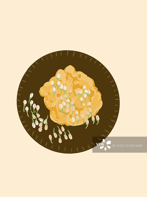 云南菜之茉莉花炒蛋图片素材