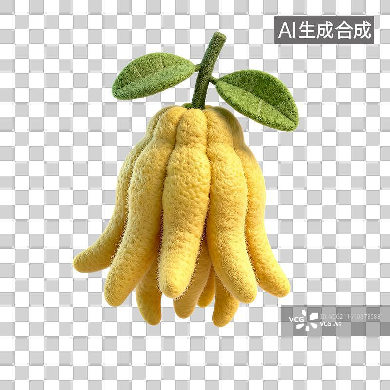 【AI数字艺术】手工毛毡佛手柑图片素材