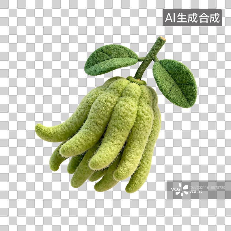 【AI数字艺术】手工毛毡佛手柑图片素材