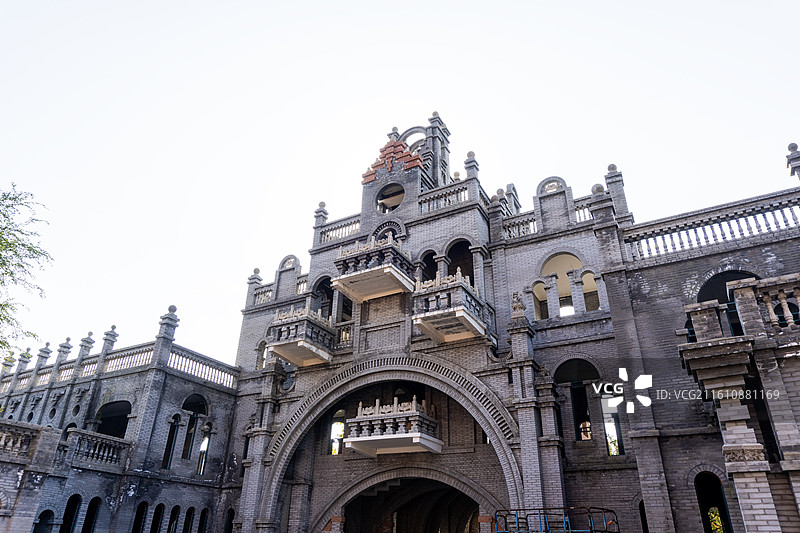 河南商丘虞城大虞春秋文化园民国建筑和西方建筑图片素材