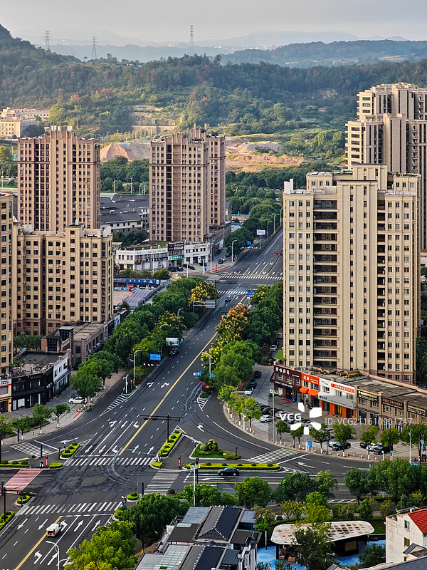 中国浙江绍兴新昌城市风光图片素材