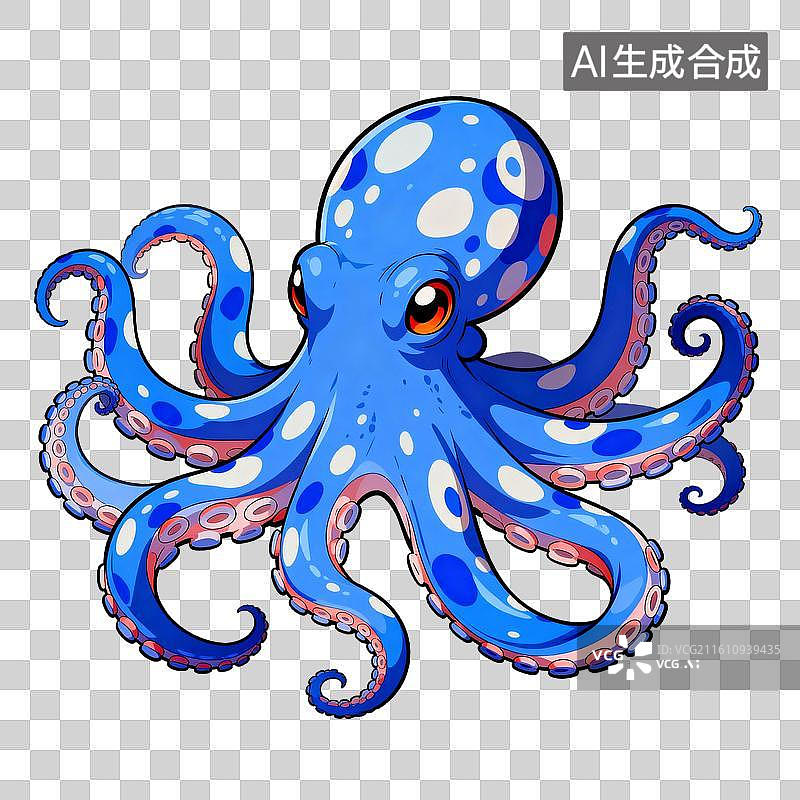 【AI数字艺术】蓝环章鱼图片素材
