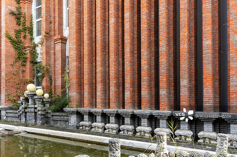 河南商丘虞城大虞春秋文化园民国建筑和西方建筑图片素材