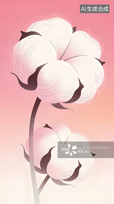 【AI数字艺术】粉调网点棉絮清新装饰素材图片素材