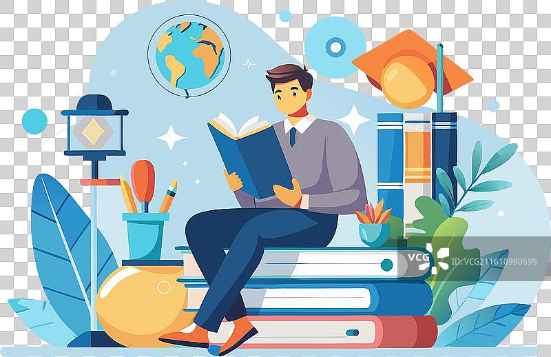 学生群体学习教育图片素材