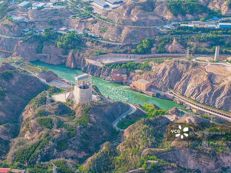 甘肃临夏永靖黄洮交汇观景平台图片素材