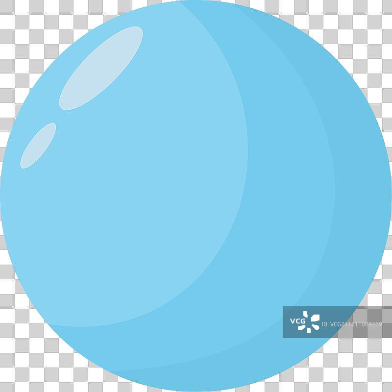 简单的水滴气泡图标图片，蓝色图片素材