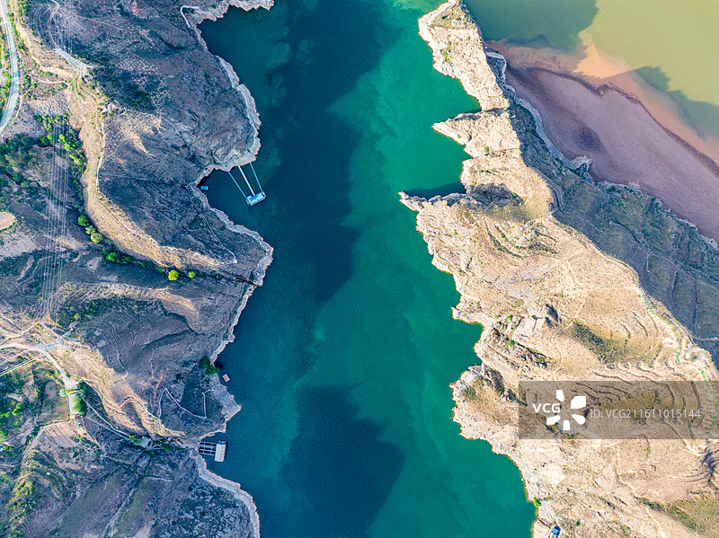 甘肃临夏永靖黄洮交汇观景平台图片素材