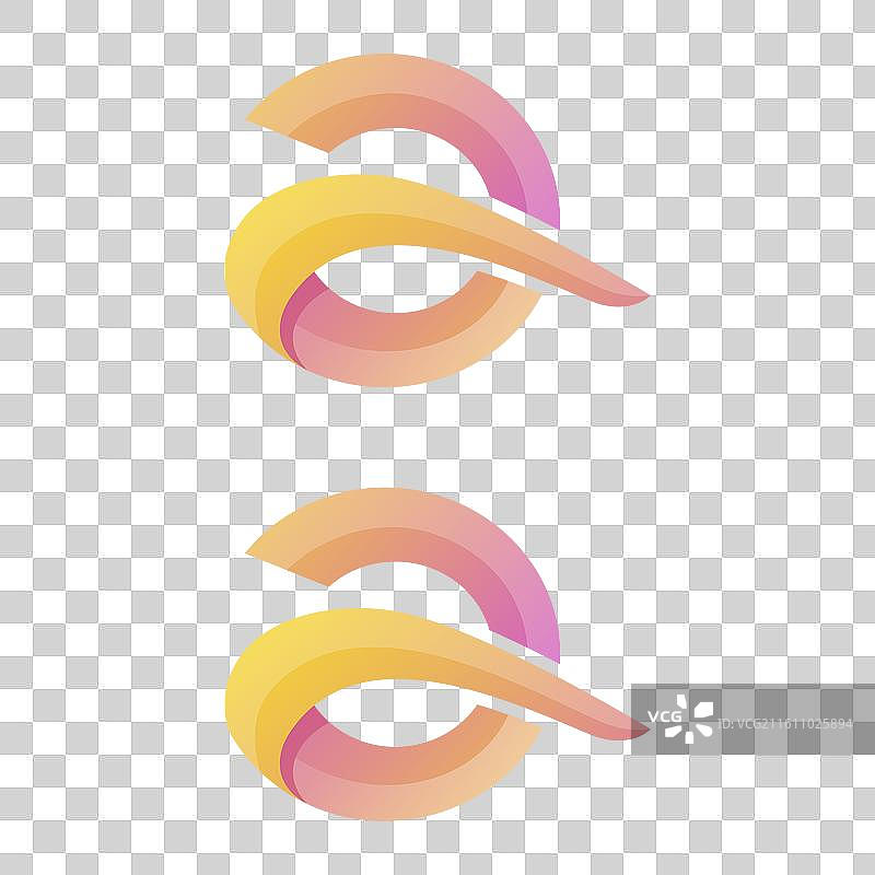 数字二渐变标志设计图片素材