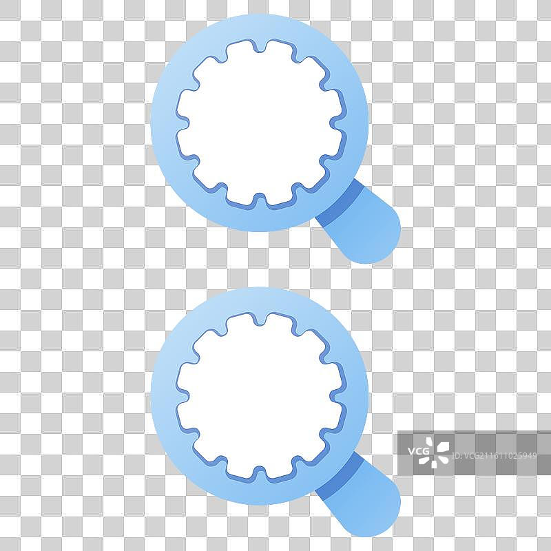 标志搜索齿轮渐变多彩风格图片素材