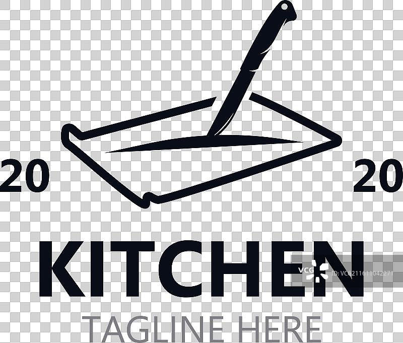 厨房标志，复古风格，带有盘子、刀和勺子图片素材