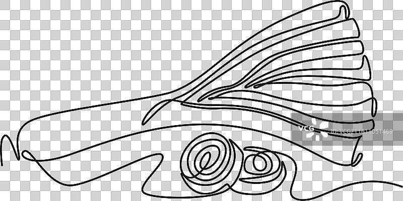 单线条画，整体健康新鲜图片素材