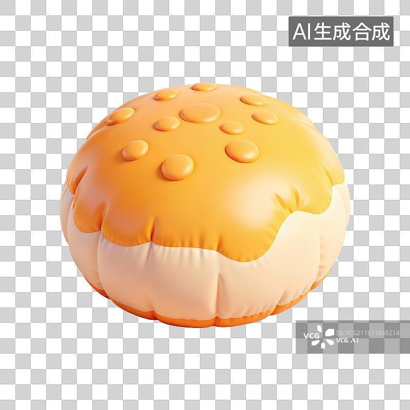 【AI数字艺术】蛋黄酥美食插画图片素材