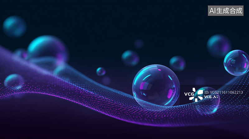 【AI数字艺术】水晶球数字环境图片素材