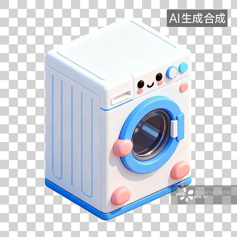 【AI数字艺术】洗衣机插画图片素材