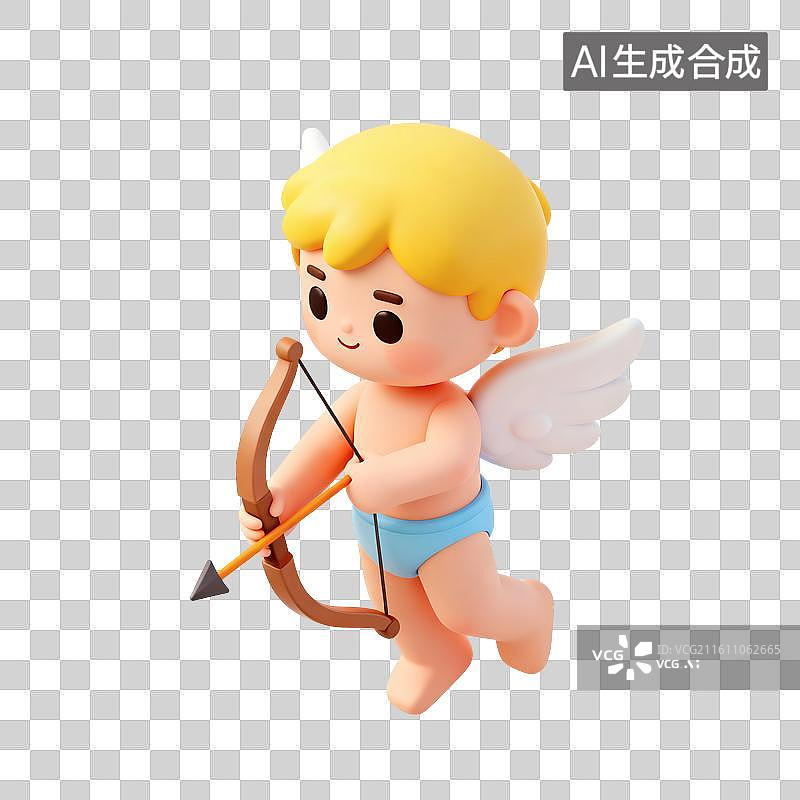 【AI数字艺术】爱神丘比特插画图片素材