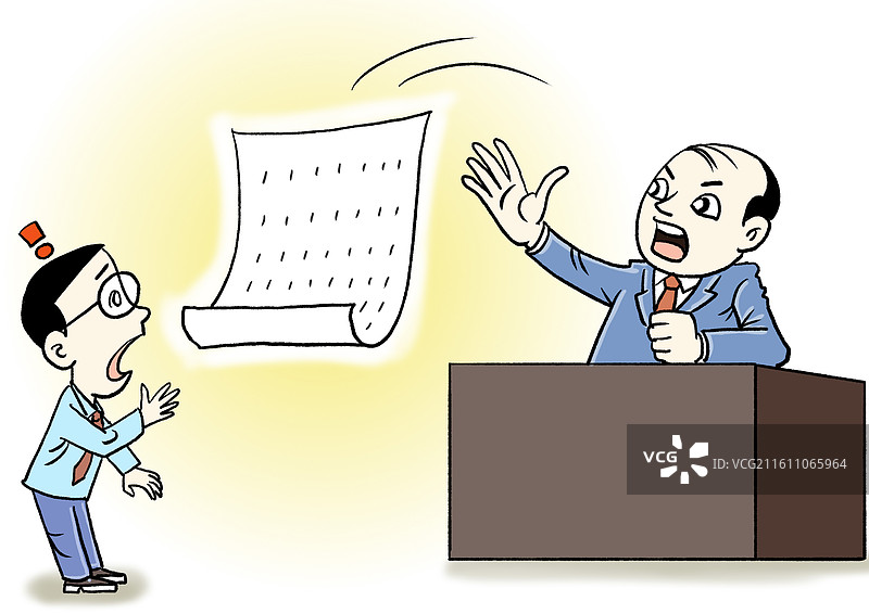 领导百般刁难员工，开除员工图片素材