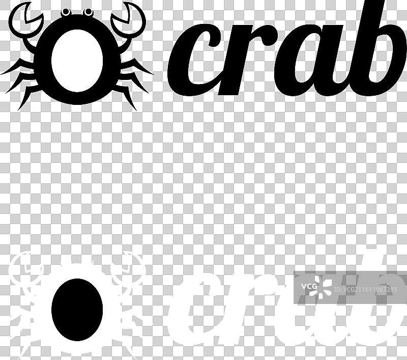 字母o螃蟹标志设计图片素材