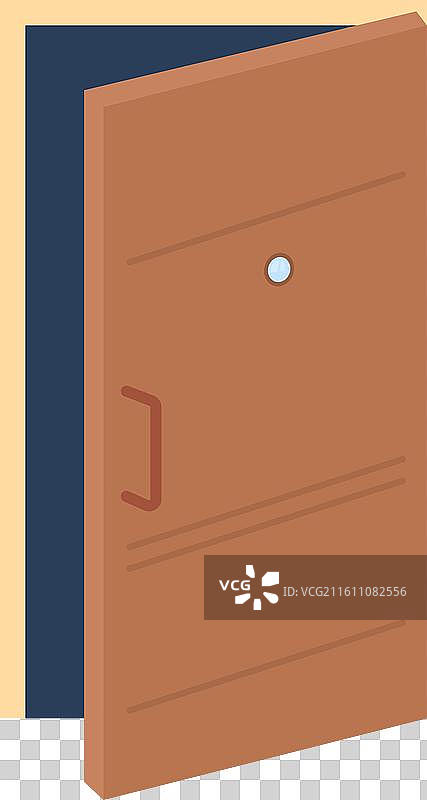 半开的木门室内入口图标图片素材