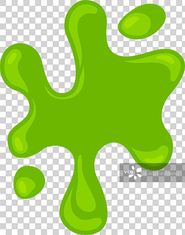 绿色的黏液滴落卡通史莱姆污渍图片素材