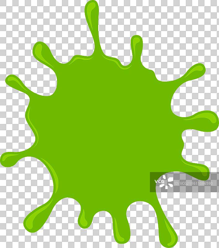 绿色粘液飞溅卡通果冻图片素材