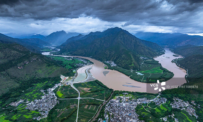 长江第一湾图片素材