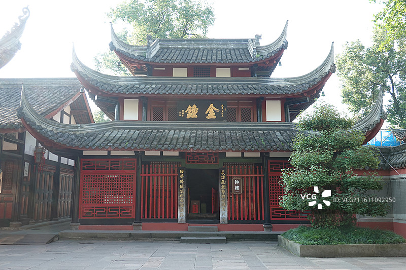 四川省成都市成都文殊院钟楼图片素材
