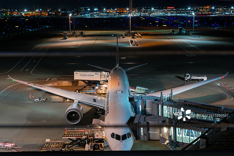 运输机场飞机停机坪忙碌时分记录特写图片素材