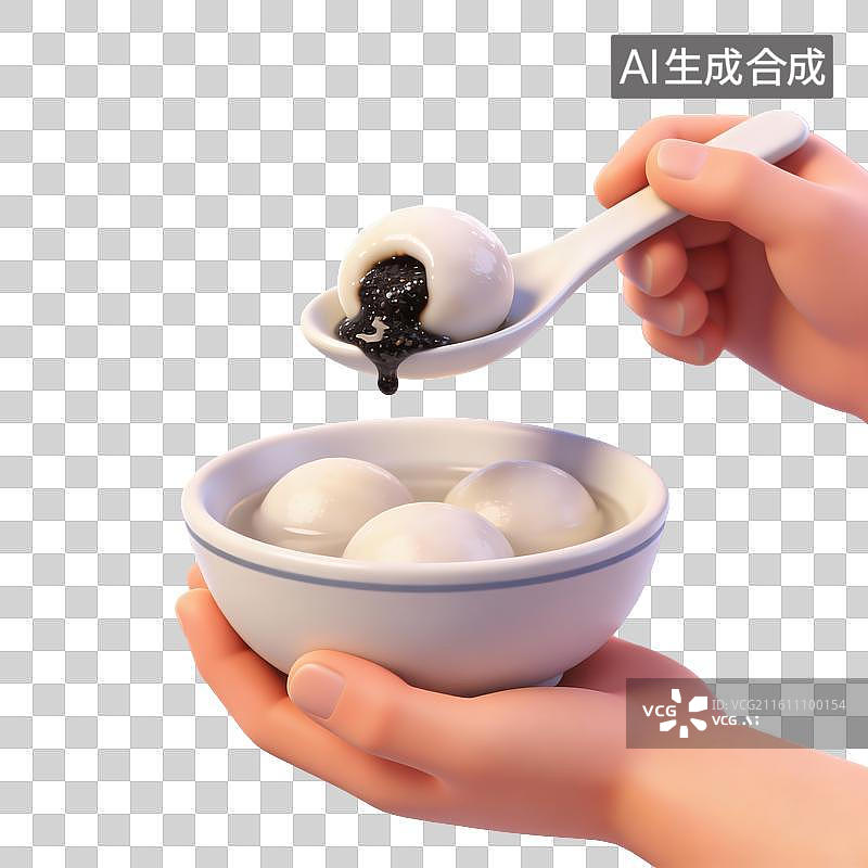 【AI数字艺术】一碗汤圆图片素材