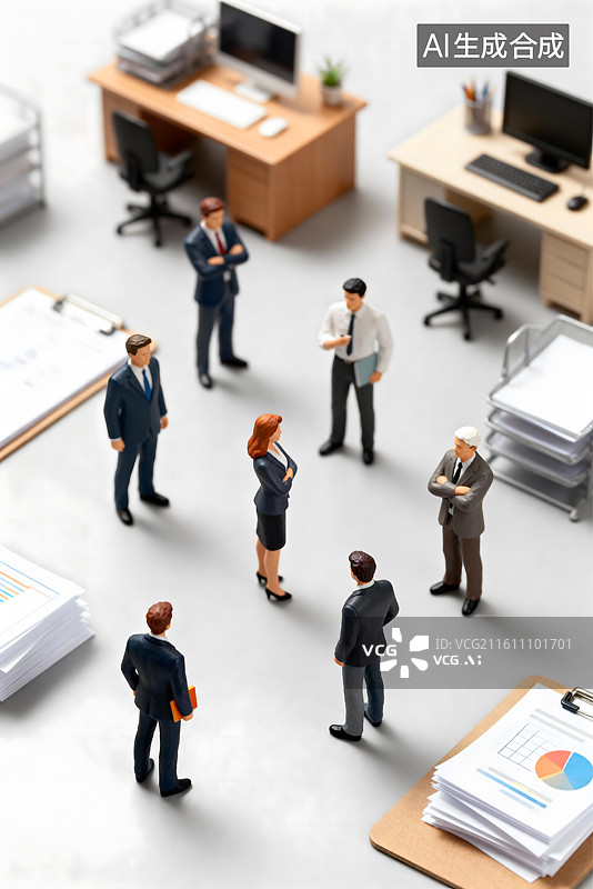 【AI数字艺术】商业精英 金融大亨 商务合作会谈图片素材