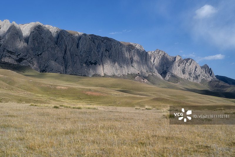 秋天甘南甘加秘境白石崖草原图片素材