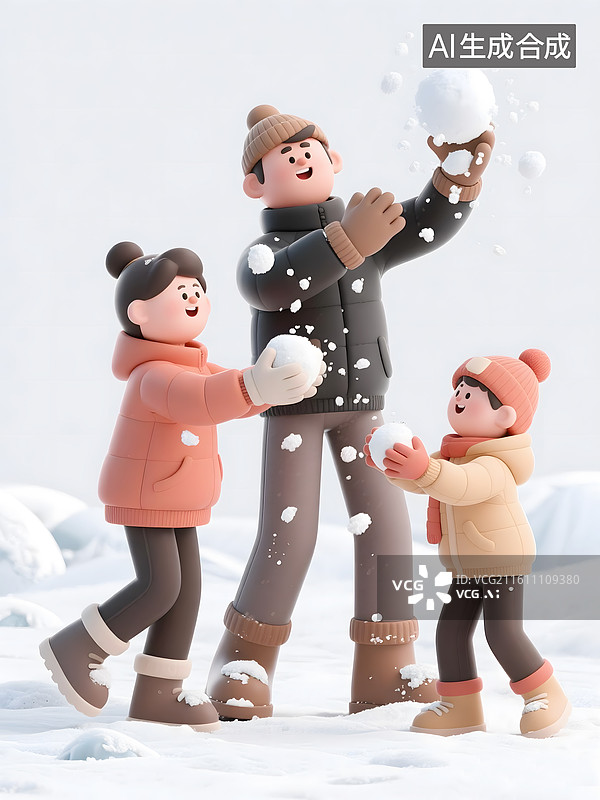 【AI数字艺术】AIGC：冬季出游旅行冰雪季 打雪仗嬉戏的人 雪球 雪地 背景图片素材