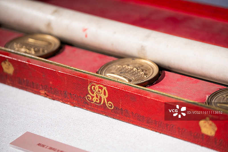 天津博物馆 天津市纪念抗日战争胜利80周年文物展 英国工部局关防印模图片素材