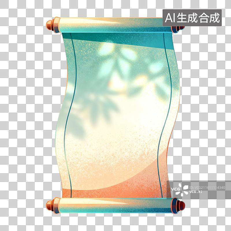 【AI数字艺术】画卷卷轴插画图片素材