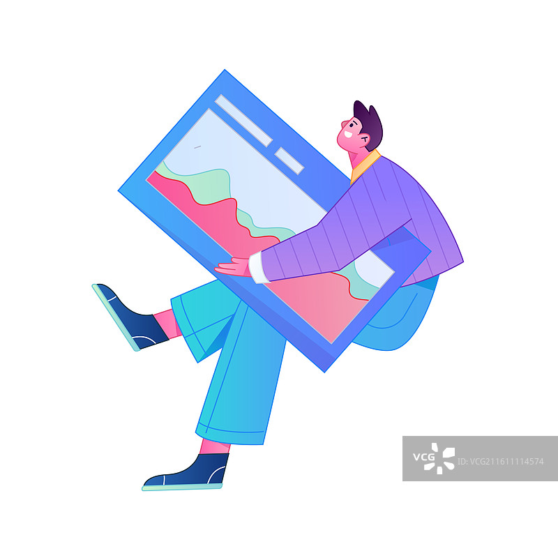 商务人物专业肢体动作沟通交流矢量扁平渐变插画图片素材