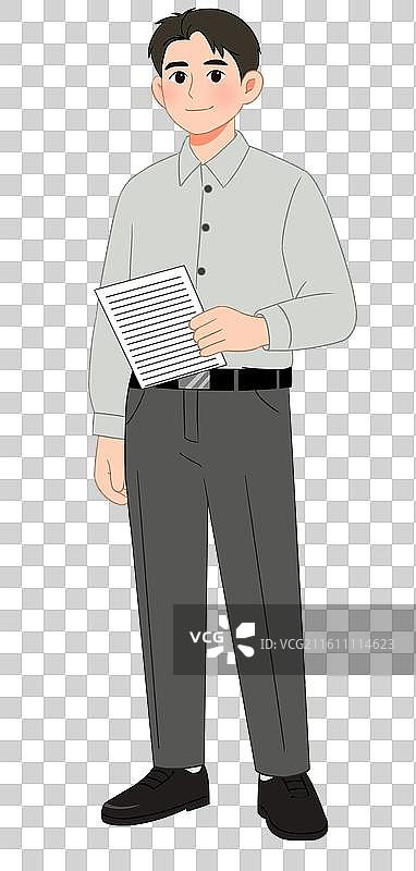 职场职业上班打工工作公司教师老师男性男人自信站姿站立人物素材插画图片素材