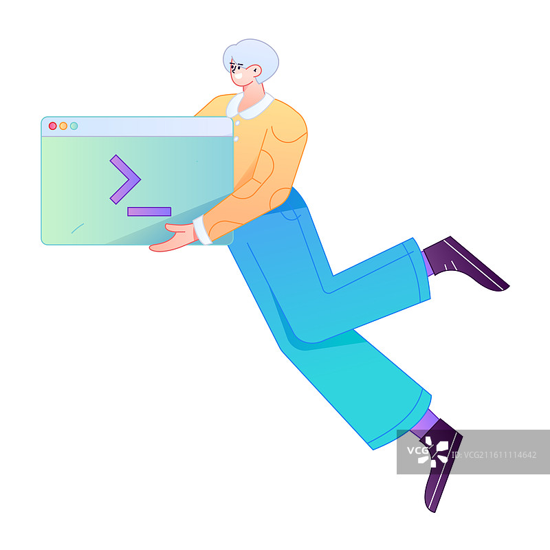 商务人物专业肢体动作沟通交流矢量扁平渐变插画图片素材