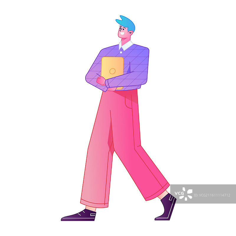 商务人物专业肢体动作沟通交流矢量扁平渐变插画图片素材