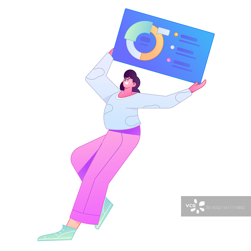 商务人物专业肢体动作沟通交流矢量扁平渐变插画图片素材