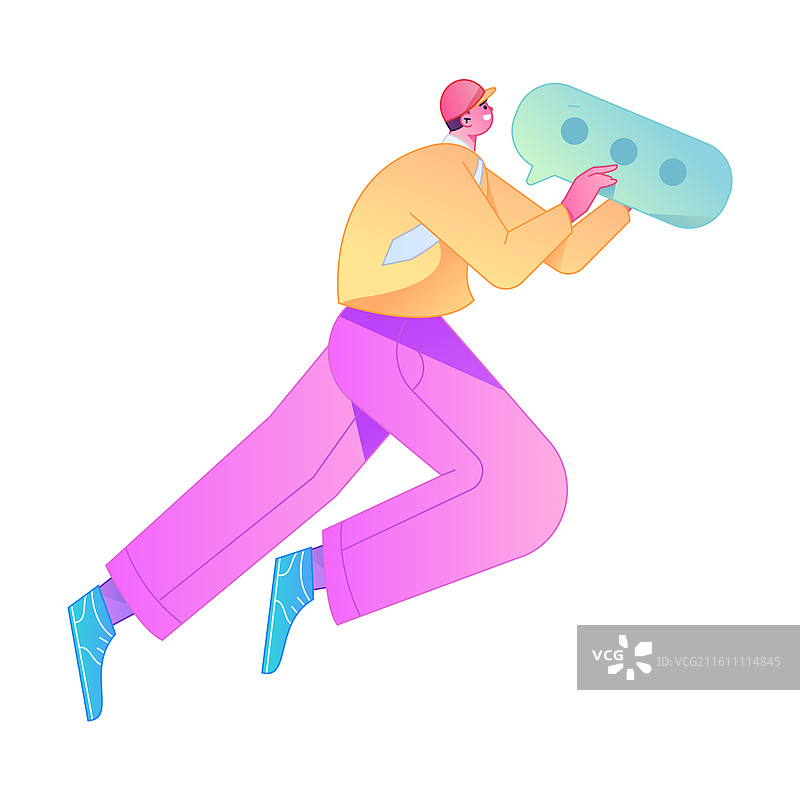 商务人物专业肢体动作沟通交流矢量扁平渐变插画图片素材