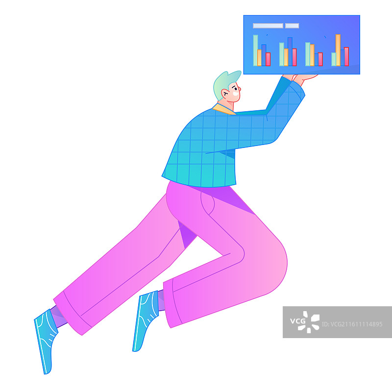 商务人物专业肢体动作沟通交流矢量扁平渐变插画图片素材