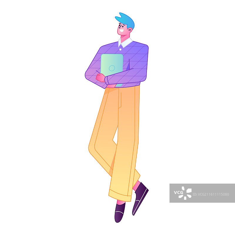 商务人物专业肢体动作沟通交流矢量扁平渐变插画图片素材