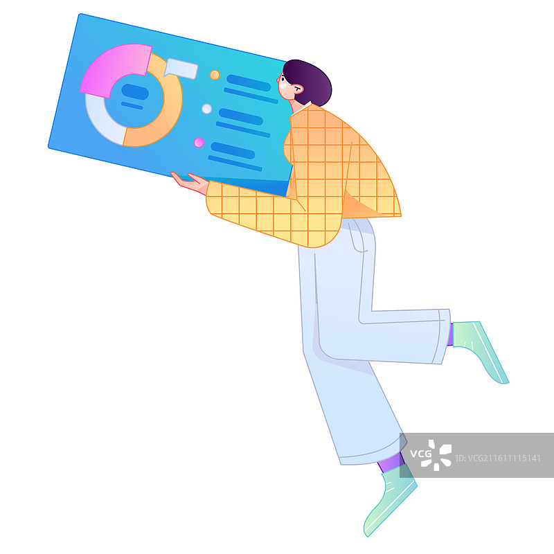 商务人物专业肢体动作沟通交流矢量扁平渐变插画图片素材